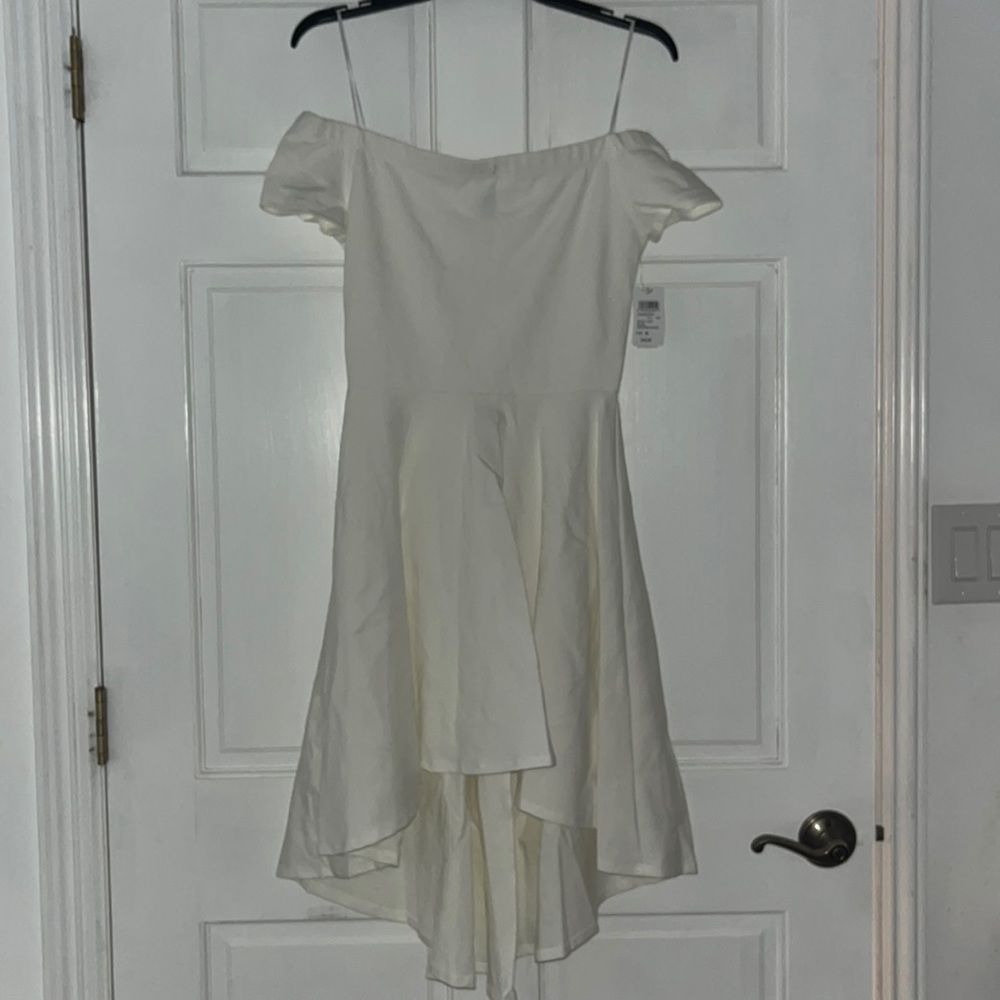 white casual dress